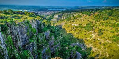 Cheddar Gorge on a sunny day