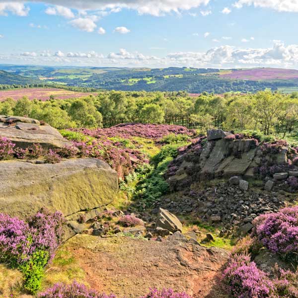 View of the Derbyshire Peak District