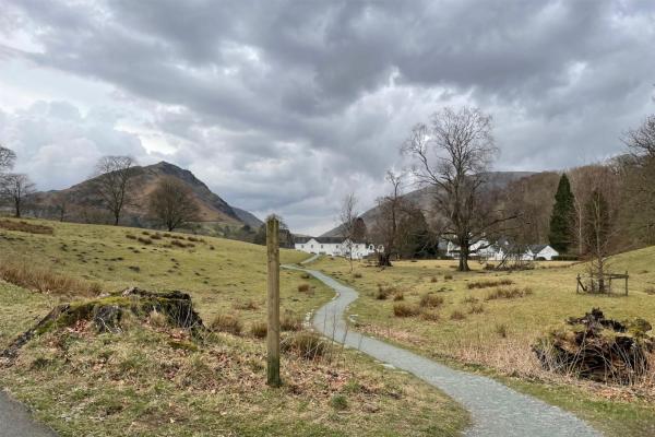 Winding path Grasmere countryside