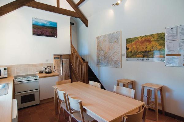 Dining room at YHA All Stretton Bunkhouse