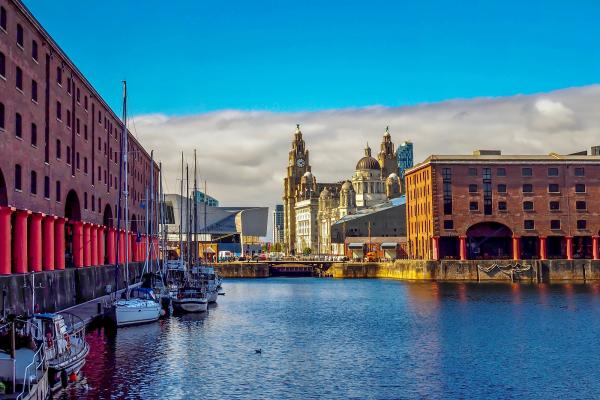 Liverpool docks view