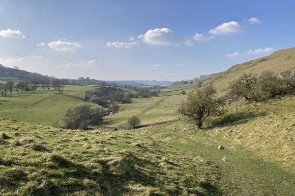 Dove Valley view from Pilsbury Castle
