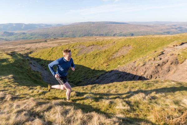 Running uphill in the Yorkshire Dales
