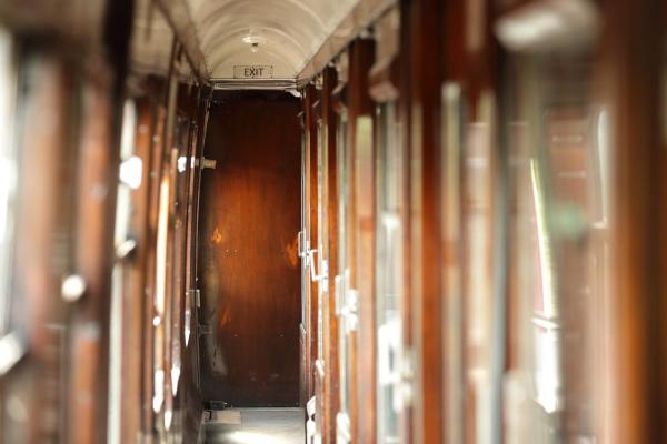 Vintage corridor train carriage