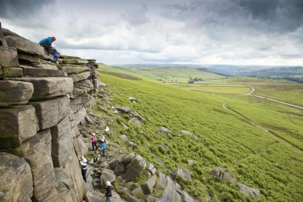 Cliffs and Peak District Landscape