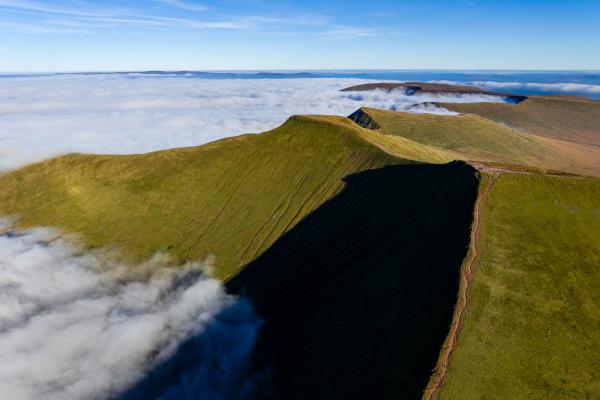 Aerial view of the Brecon Beacons