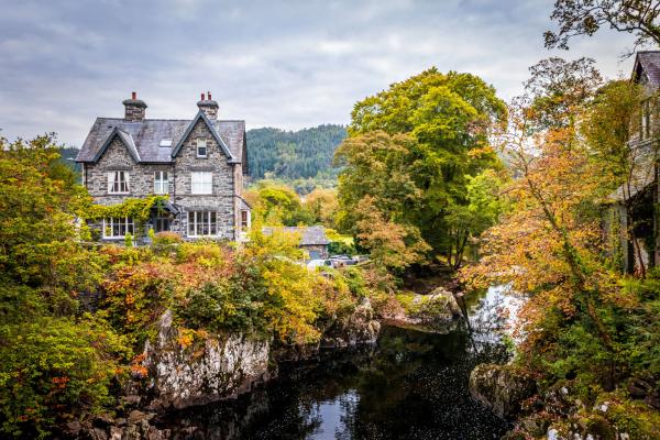 View of Betws-y-Coed village