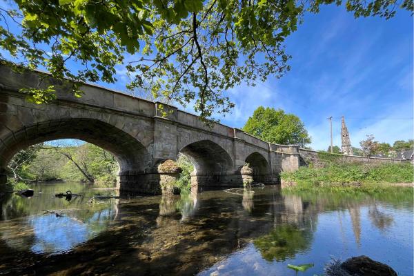Ilam bridge and cross