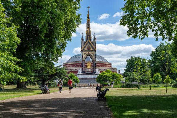 View of Albert Memorial in Kensington Gardens, London