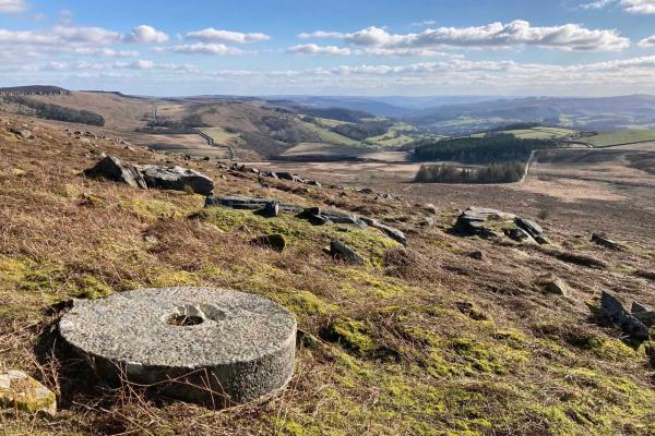 Millstone above Hathersage, Peak District