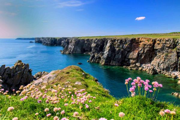 Pembrokeshire Coast on a sunny day