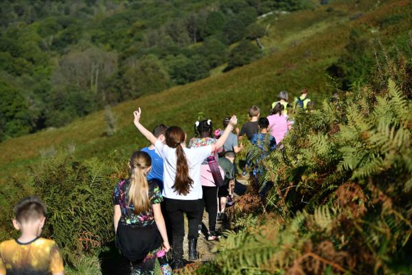 School children on a residential in the Lake District