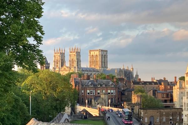 York Minster and historic walls 
