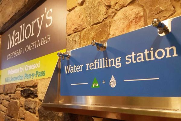 water refilling station sign