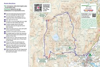 The Old Man of Coniston and Wetherlam walk map cover