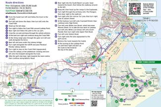050 YHA Manorbier Pembrokeshire Coast Path to Tenby map
