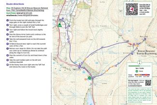 187 YHA Brecon Beacons Pen-y-Fan and Corn Du walking map cover