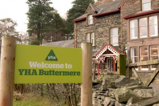 YHA Buttermere entrance sign and exterior YHA Buttermere External