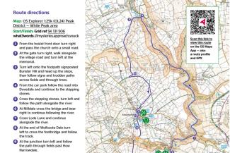 200 YHA Ilam Hall Dove Dale, Wolfscote Dale and Hall Dale map cover