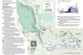 218 YHA Bristol Avon Gorge and Clifton Suspension Bridge map cover