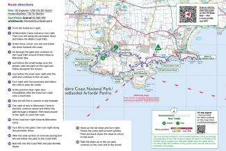 255 YHA Manorbier Priest's Nose Manorbier Lydstep Point Walk map cover