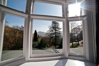 Bay window view from the lounge at YHA Edale YHA Edale View Image