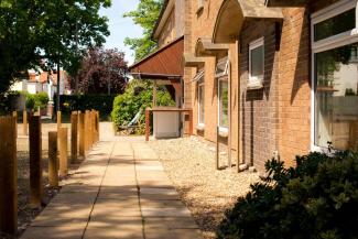 YHA Sheringham patio and entrance YHA Sheringham Exterior