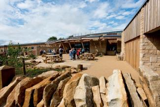 YHA The Sill at Hadrian's Wall exterior YHA The Sill picnic benches