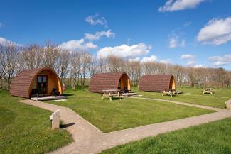 Camping Pods alternative accommodation YHA Manorbier Camping Pods