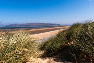 Landscape view of Conwy Morfa Beach