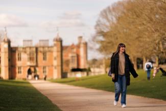 Woman walking in Stratford upon Avon