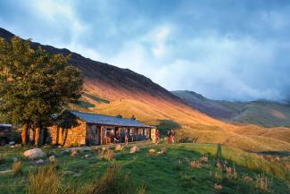 YHA Black Sail and surrounding area at sunset