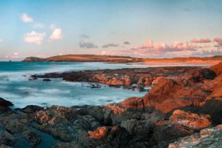 Constantine bay at Trevose Head, Cornwall Rocky bay overlooking the sea