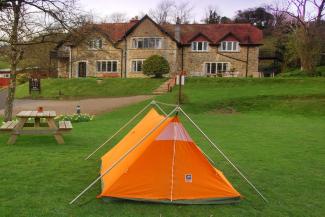 Camping spot in YHA Beer gardens YHA Beer camping