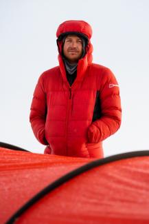 Ed Jackson stood in a red Berghaus jacket
