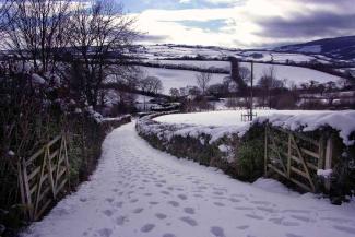 Exmoor countryside covered in snow Exmoor countryside covered in snow