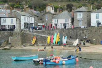 Harbour Beach in Mousehole, Cornwall Harbour Beach in Mousehole, Cornwall