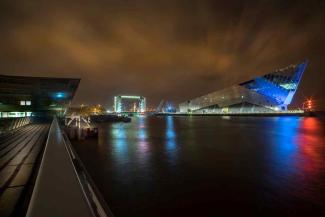 Hull port at night Hull port at night