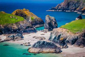 Kynance cove in Cornwall, UK