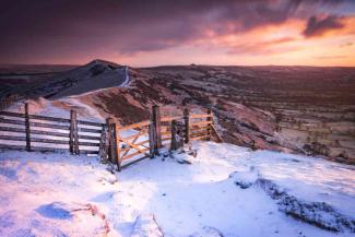 Mam Tor covered in snow Mam Tor covered in snow