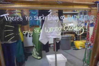 A message written on a mirror A message written on a mirror
