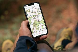OS map on a smartphone