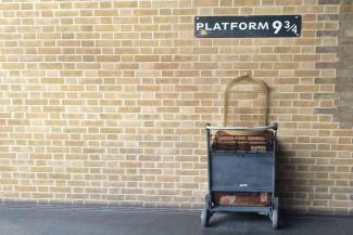 Platform 9 3/4 at Kings Cross station Platform 9 3/4 at Kings Cross station