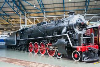Steam train at National Rail Museum Steam train at National Rail Museum