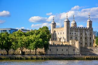View of the Tower of London on a sunny day