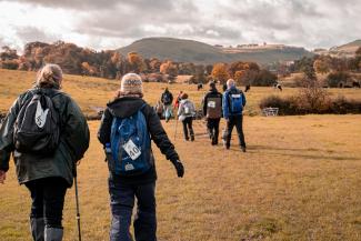 Group walking near YHA Hartington Hall