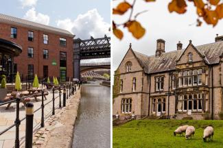 YHA Manchester and YHA Castleton Losehill Hall building exteriors