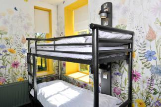 Bedroom with bunk beds YHA Windermere bedroom designed by Interior Design Masters