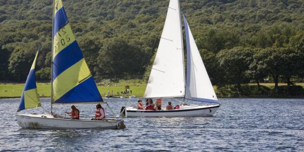 Boats on a late at coniston