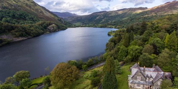 Birds eye view of YHA Snowdon Bryn Gywnant